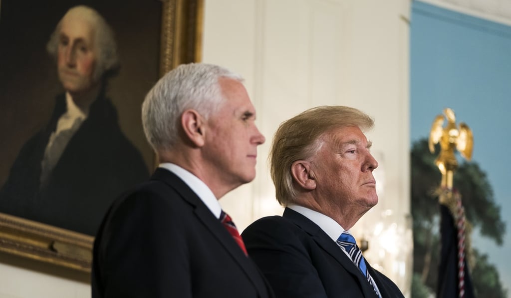 US President Donald Trump (right) and Vice-President Mike Pence. Photo: EPA