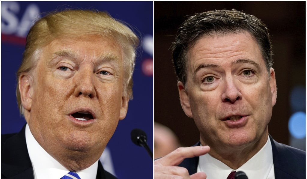 This combination photo shows US President Donald Trump and former FBI director James Comey. Photo: AP