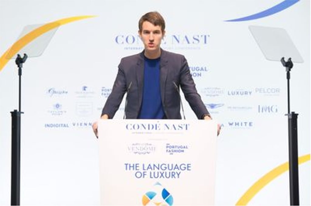 Alexandre Arnault, Rimowa’s CEO, at the Conde Nast International Luxury Conference, in Lisbon . Photo: Ik Aldama/Conde Nast Alexandre Arnault, Rimowa’s CEO, at the Conde Nast International Luxury Conference, in Lisbon . Photo: Ik Aldama/Conde Nast