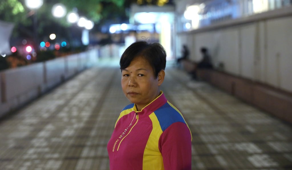 Security guard Yu Mei-wan fears she may have to collect cardboard boxes on the streets to make a living. Photo: Sam Tsang