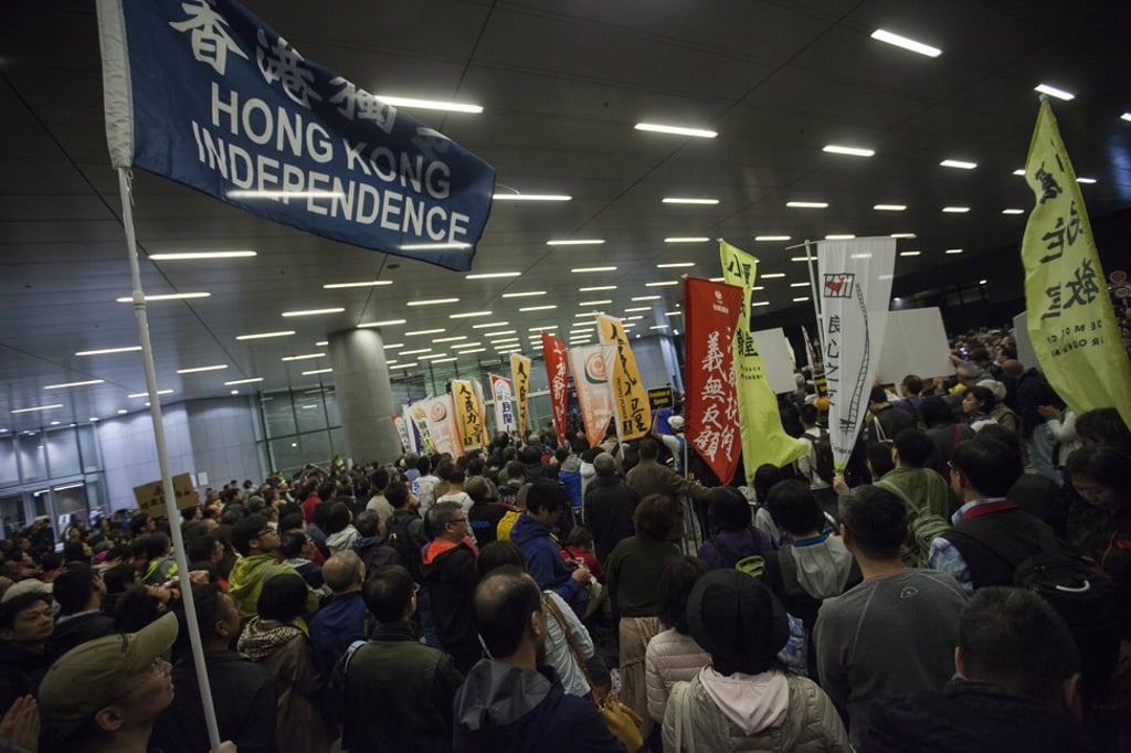 Much like the integration of Taiwan is a matter of when, not if, Hong Kong’s independence activists are fighting a losing battle. Photo: EPA