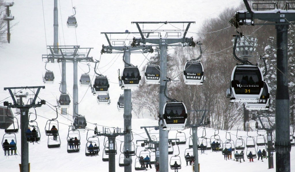 The ski lift at the Grand Hirafu resort in Kutchan, Hokkaido, Japan. Photo: Bloomberg