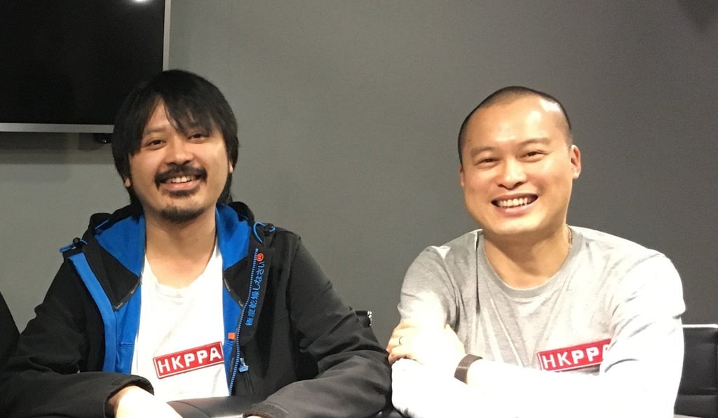 Hong Kong Poker Players Association managing director Stephen Lai (right) with Sparrow Cheung. Photo: Sam Agars