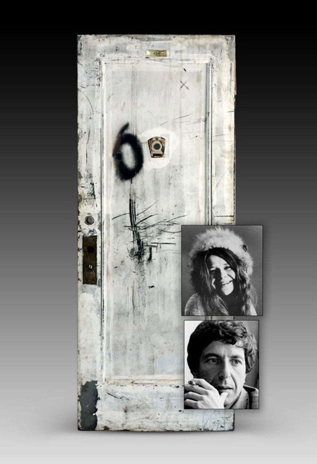 The door to the room that was occupied by Janis Joplin and Leonard Cohen. The door to the room that was occupied by Janis Joplin and Leonard Cohen.