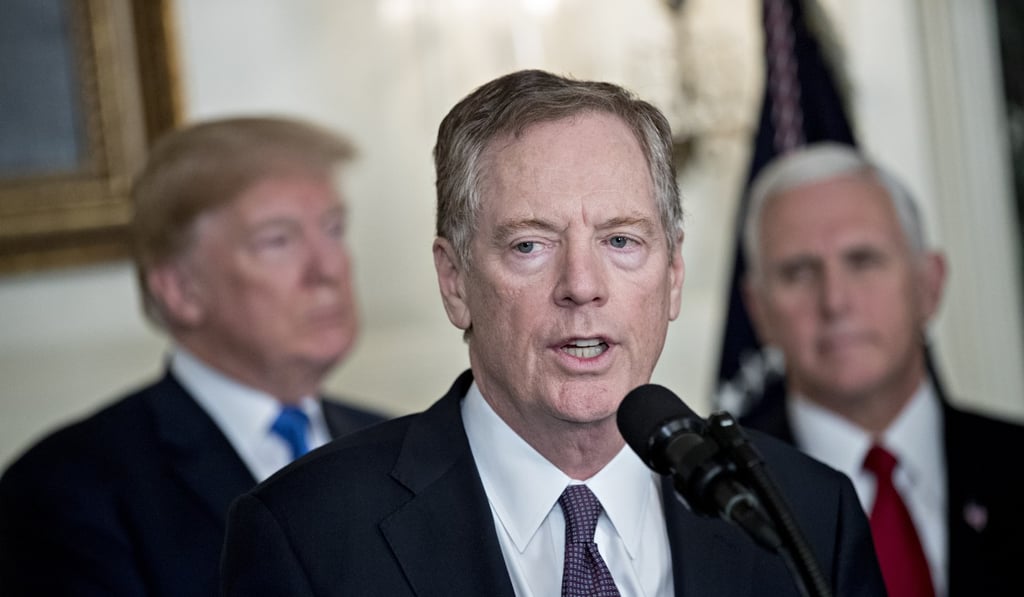 US Trade Representative Robert Lighthizer will be among the advisers traveling to Beijing for talks with China, President Donald Trump said on Tuesday. Photo: Bloomberg