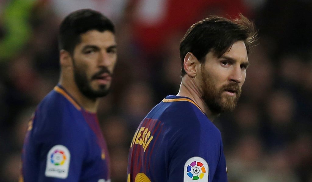 Barcelona's Lionel Messi and Luis Suarez. Photo: Reuters