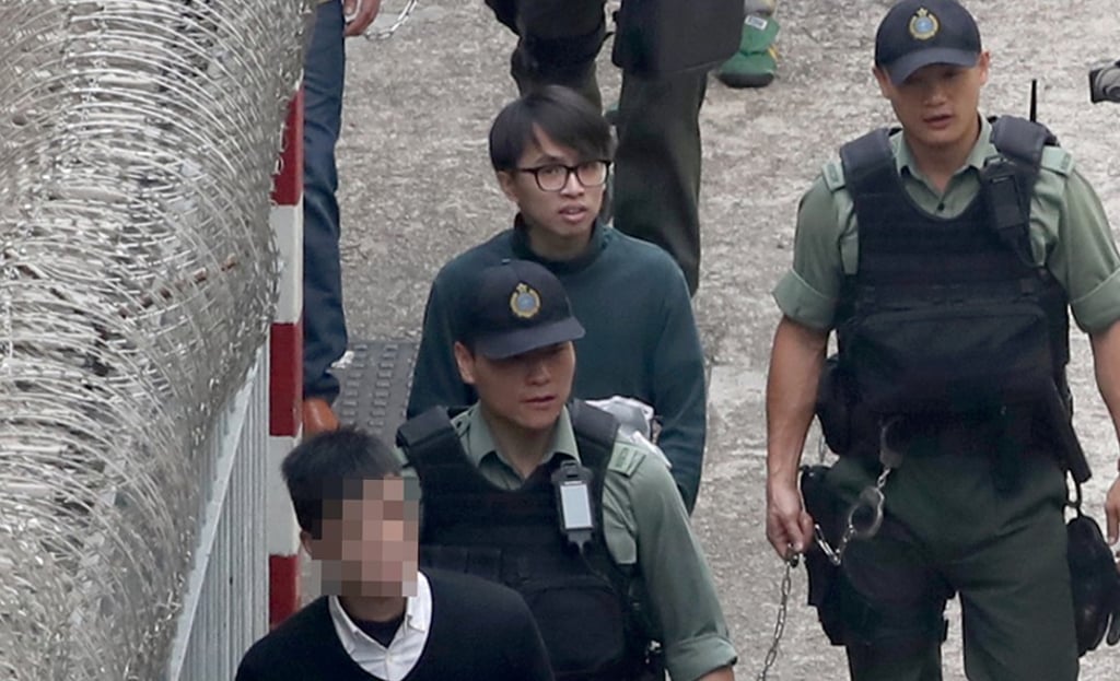 Tsang (centre) has accused Lau of being the mastermind behind Cheung Man-li’s death. Photo: Edward Wong