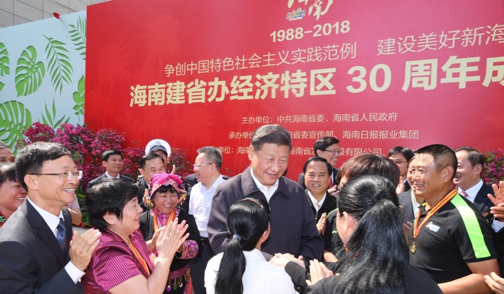 President Xi Jinping at the Hainan Museum in Haikou, Hainan, in April. Picture: Xinhua