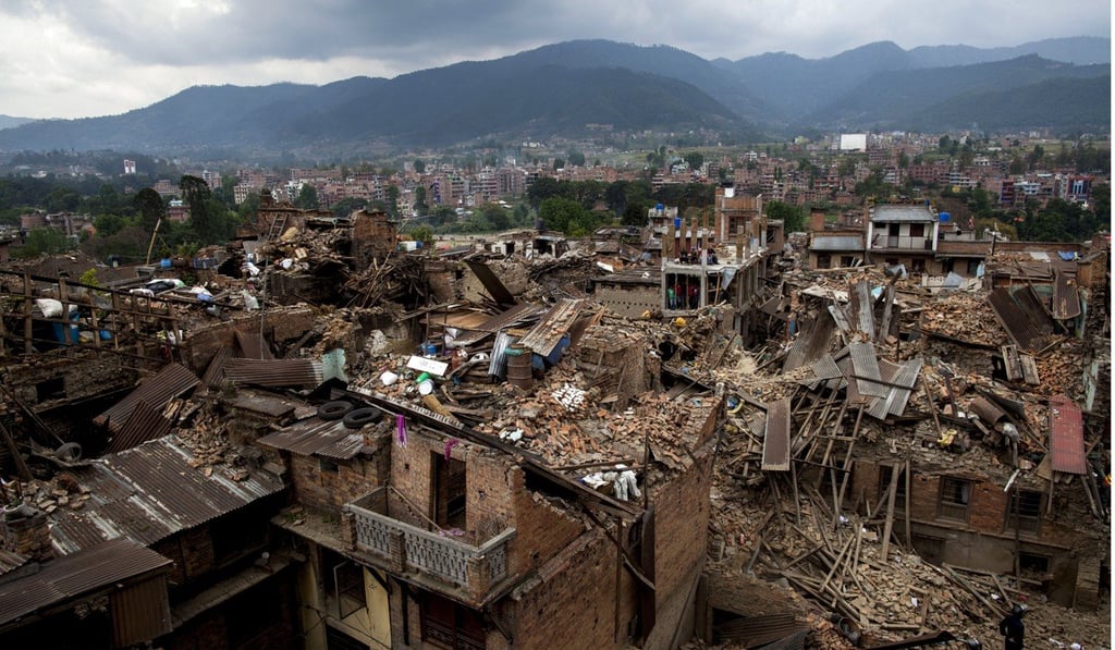 A view of the destruction caused by the April 25, 2015, earthquake in Inachok, Nepal. Photo: Supplied
