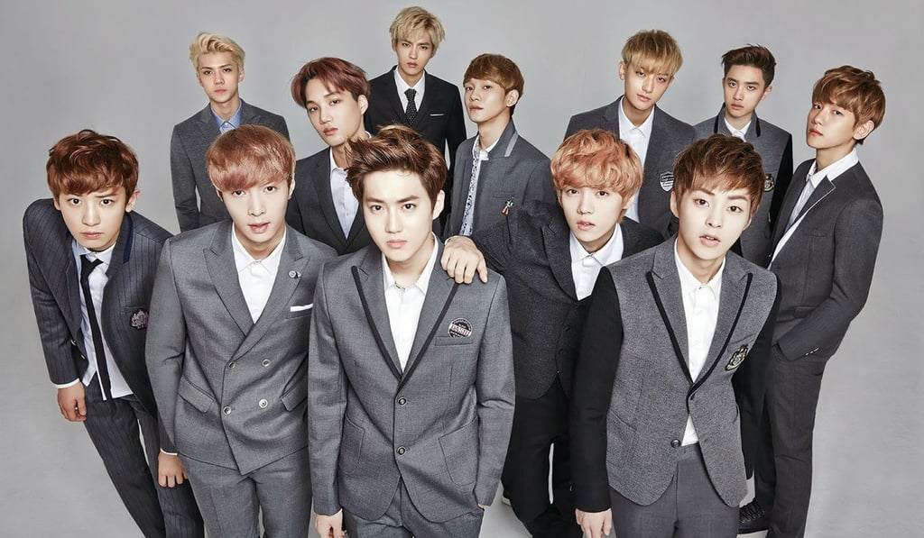EXO started with 12 members in 2012, and now has nine. EXO started with 12 members in 2012, and now has nine.