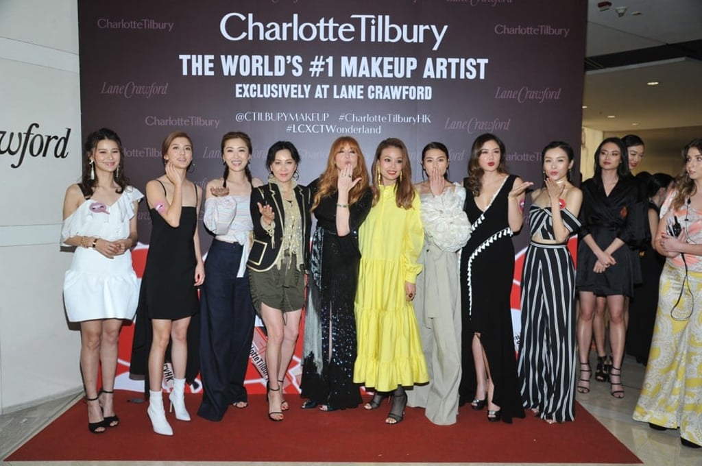 (From left) Priscilla Wong, Karena Ng, Niki Chow, Carina Lau, Charlotte Tilbury, Joey Yung, Chrissie Chau, Gaile Lok and Ali Lee