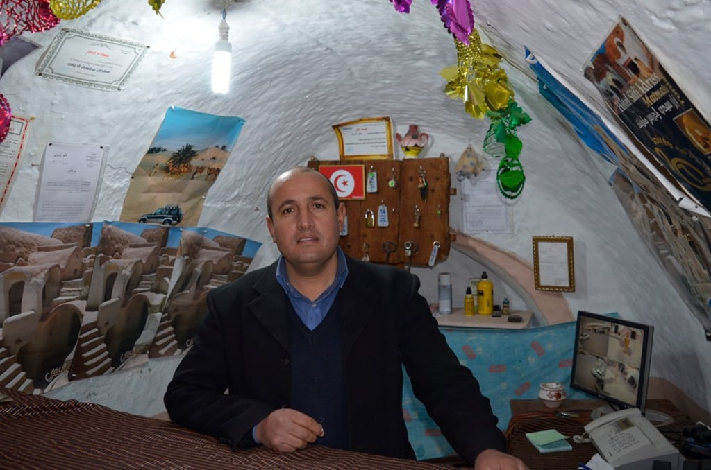 Masoud Berachad, the owner of the Hotel Sidi Driss, which served as Luke Skywalker’s home in the original “Star Wars” film. Photo: AP