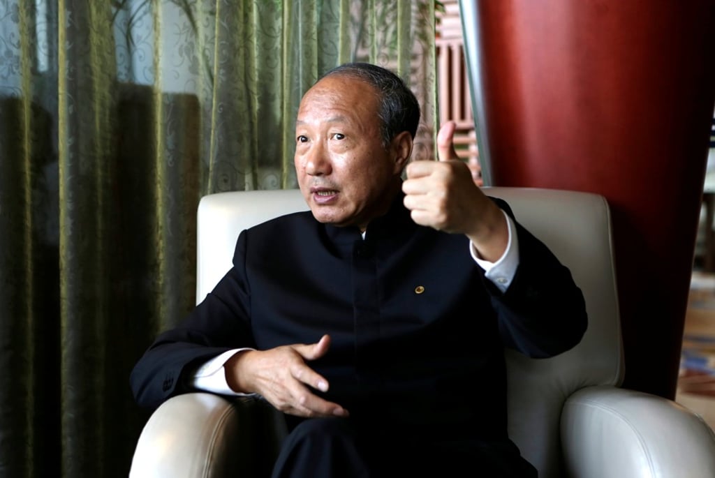 HNA Group’s chairman and founder Chen Feng during a June 23, 2017 interview at his office in Haikou. Photo: SCMP/Xiaomei Chen