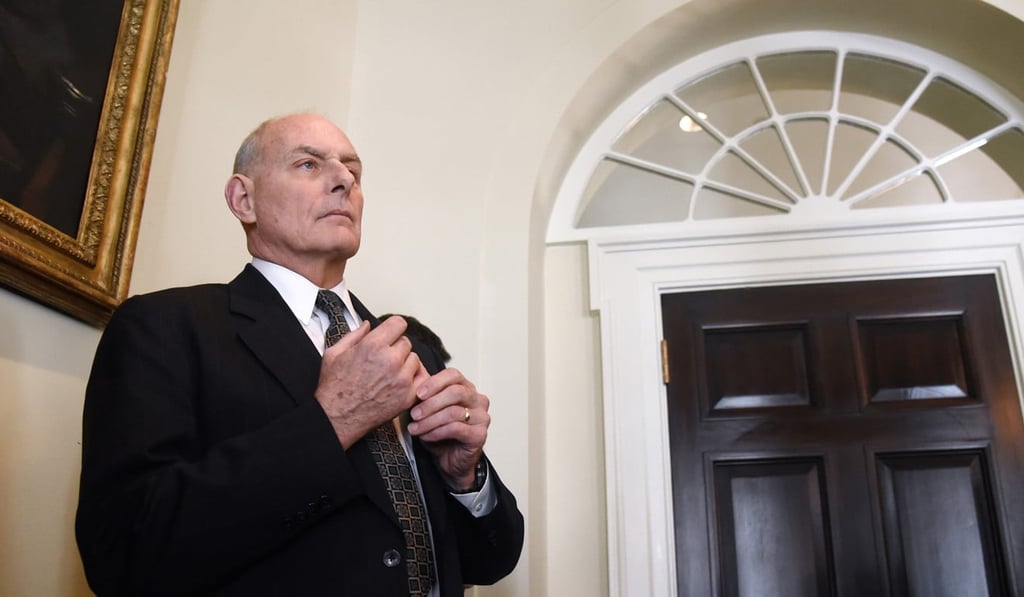 White House Chief of Staff John Kelly attends a White House meeting with members of Congress to discuss trade issues on February 13. Photo: TNS