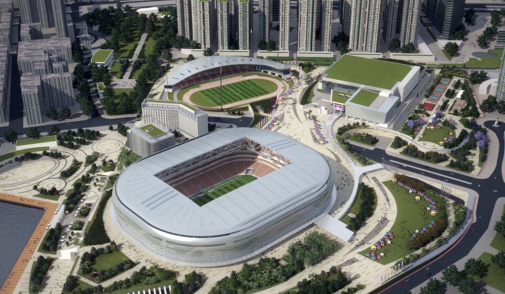 An artist’s impressions of the Kai Tak Sports Park. Source: kaitaksportspark.hk