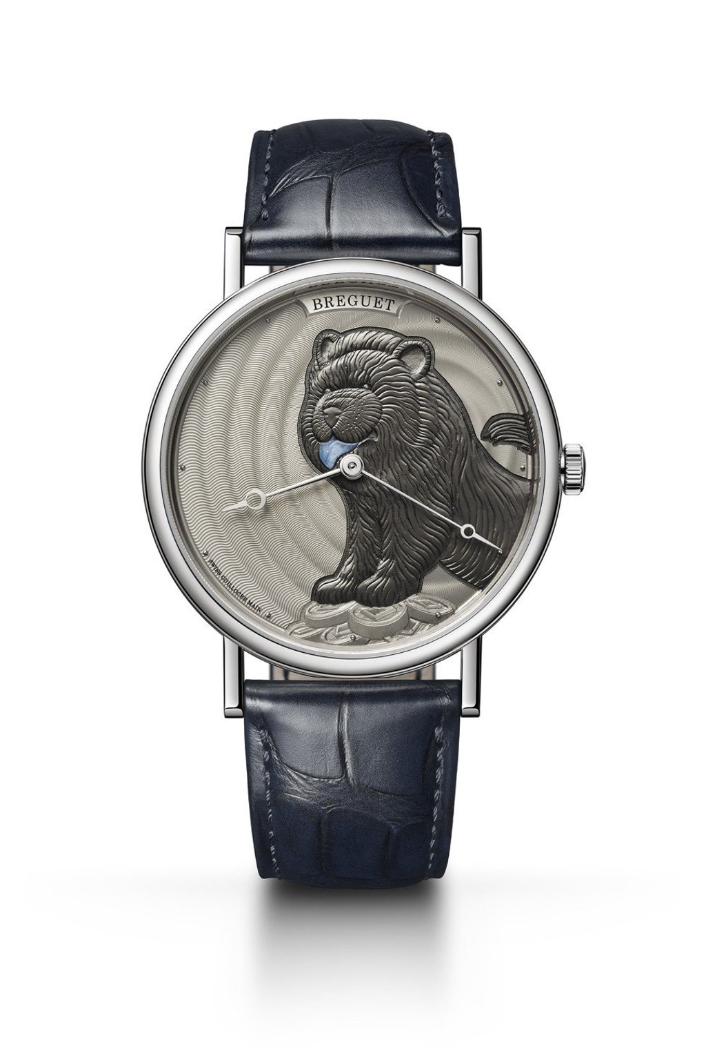 Breguet's Year of Dog watch features a Chow-chow motif on the dial. Breguet's Year of Dog watch features a Chow-chow motif on the dial.