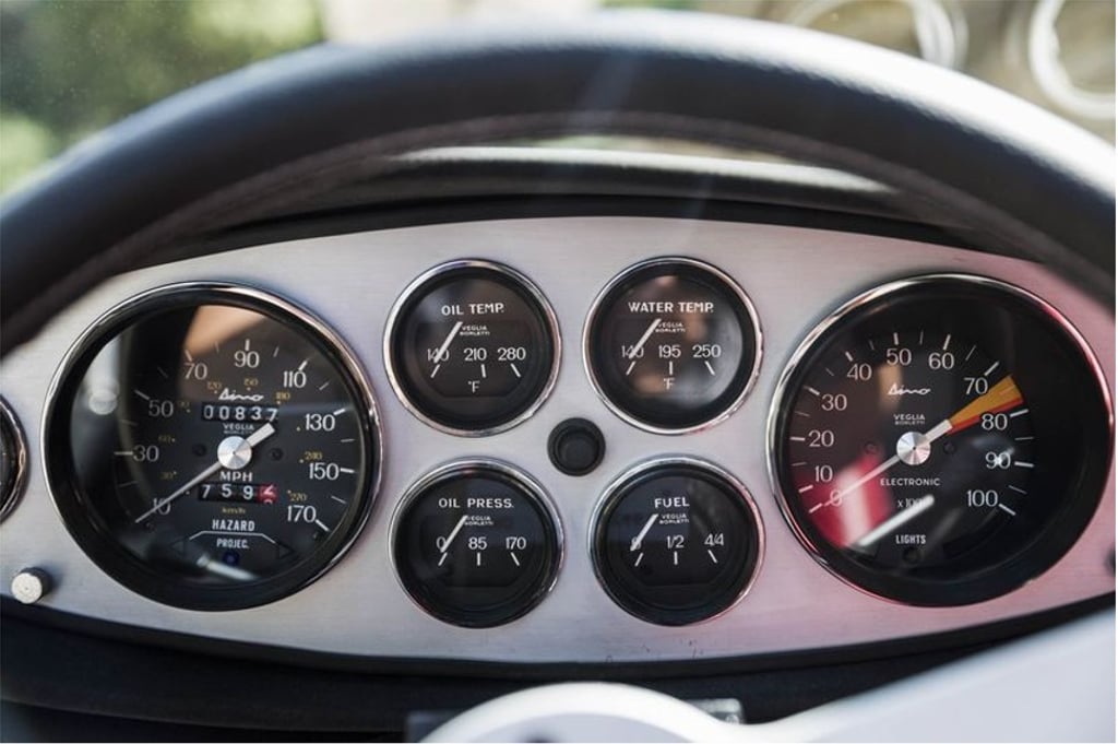 The V8 engine of David Lee’s modified Ferrari Dino now produces 400 horsepower, compared with the 192 horsepower that Ferrari made with the original version. Photo: Bloomberg
