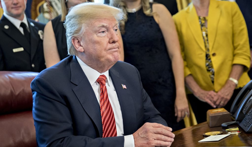 Mueller is looking into whether Trump (seen on Tuesday) may have attempted to obstruct justice. Photo: Bloomberg Mueller is looking into whether Trump (seen on Tuesday) may have attempted to obstruct justice. Photo: Bloomberg