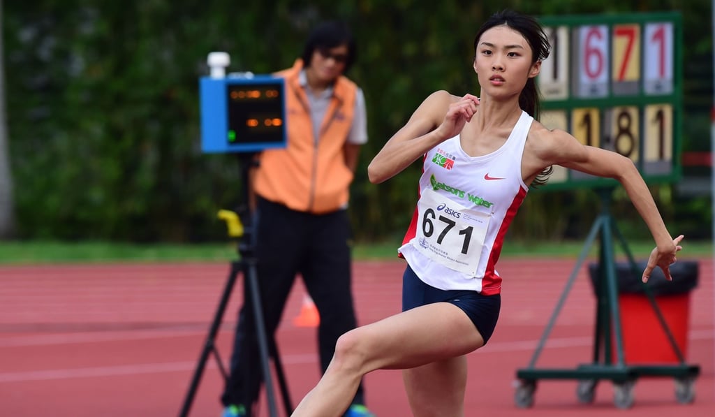 Cecilia Yeung competes in the 2017 Hong Kong Athletics Championships. Photo: Handout