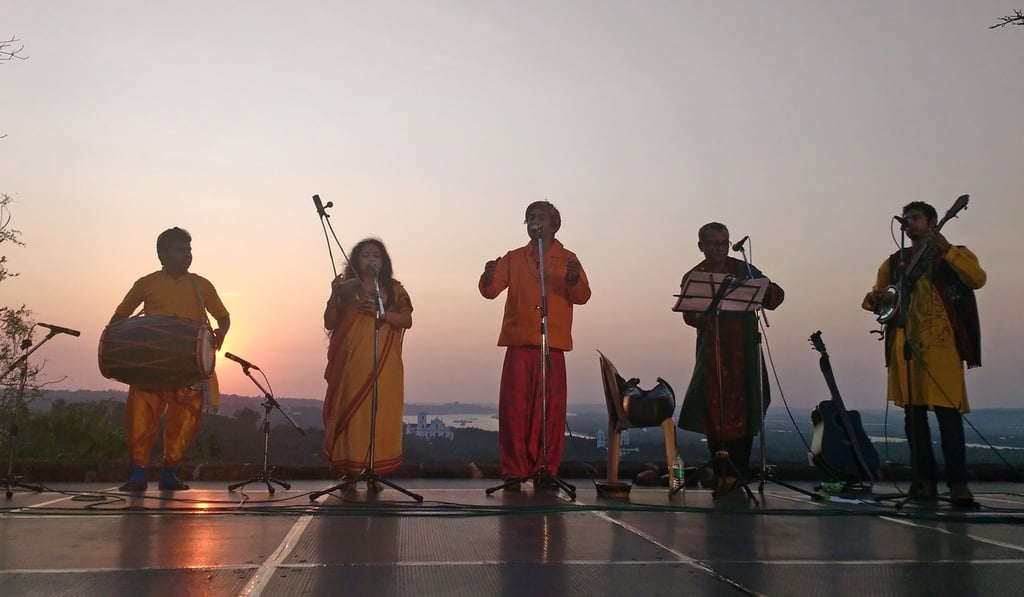 Musicians perform at the Monte Music Festival, in Goa, in 2016. Picture: Daniel Allen