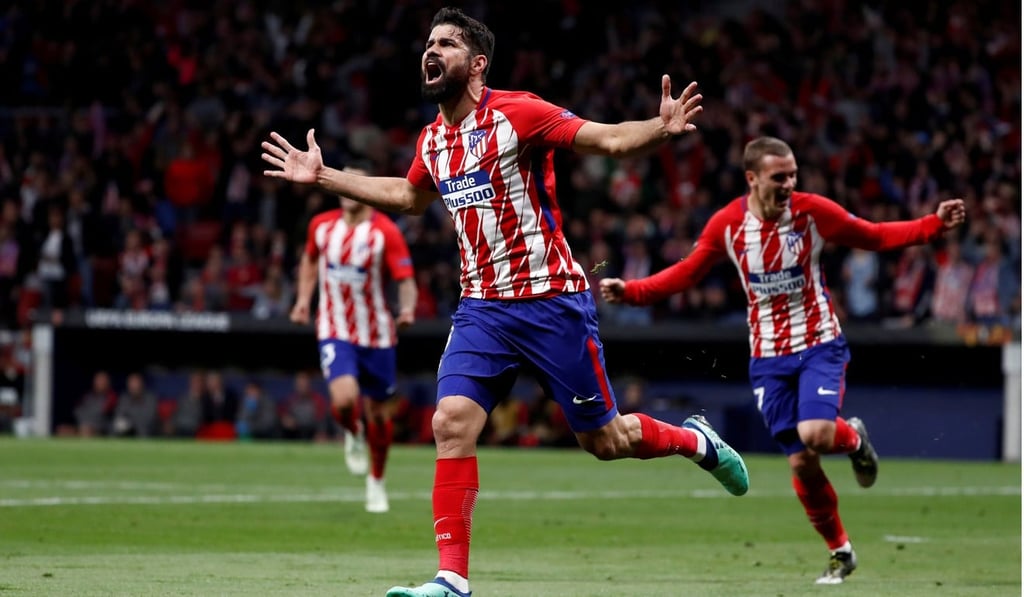 Diego Costa celebrates scoring. Photo: Reuters