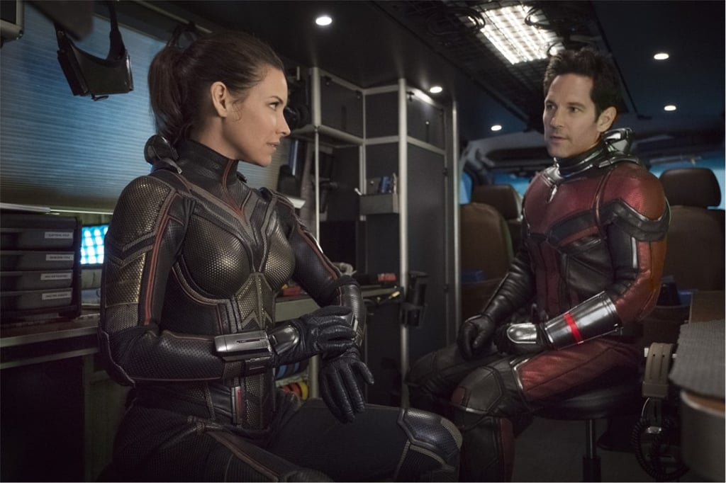 Evangeline Lilly (left) as Wasp and Paul Rudd as Ant-Man in ‘Ant-Man and the Wasp’. Photo: ©Marvel Studios 2018 Evangeline Lilly (left) as Wasp and Paul Rudd as Ant-Man in ‘Ant-Man and the Wasp’. Photo: ©Marvel Studios 2018