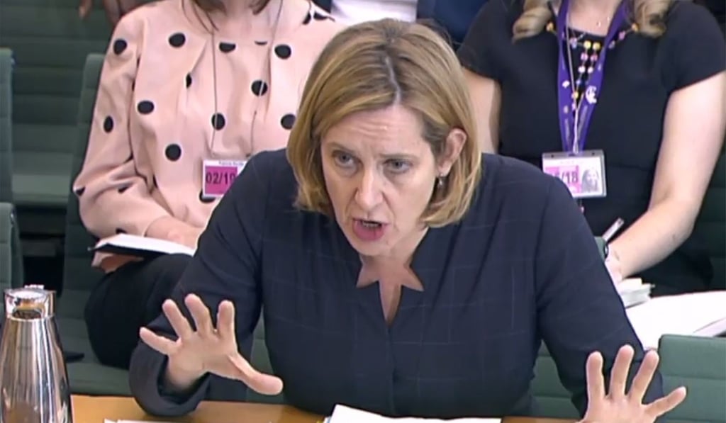 Britain’s (now former) Home Secretary, Amber Rudd. Photo: AFP