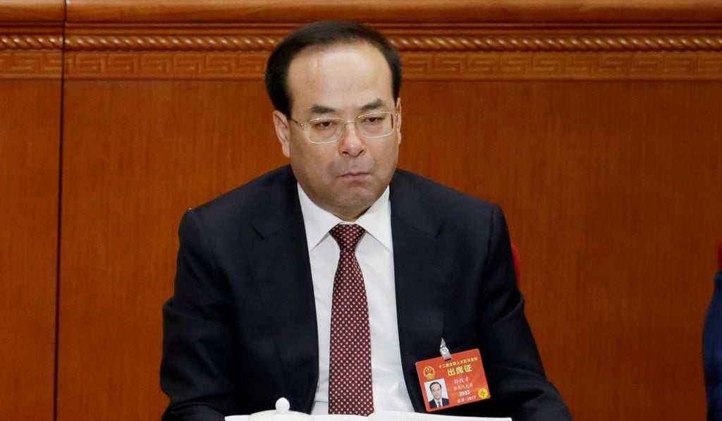 Sun Zhengcai was put on trial on April 12, accused of taking 170 million yuan in bribes over 15 years. Photo: Reuters