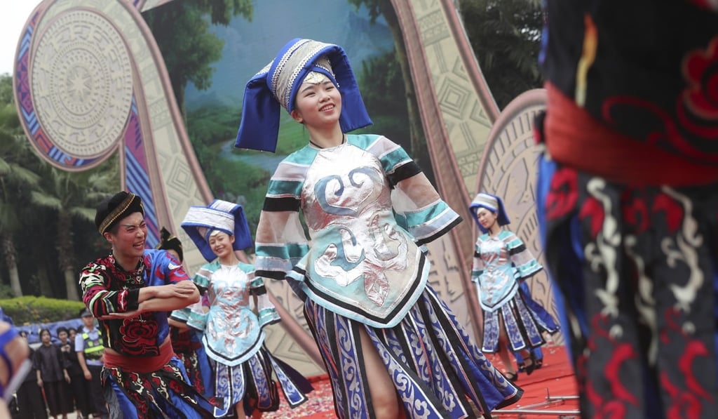 The one-day event marked the 60th anniversary of the establishment of the Guangxi autonomous region. Photo: K.Y. Cheng