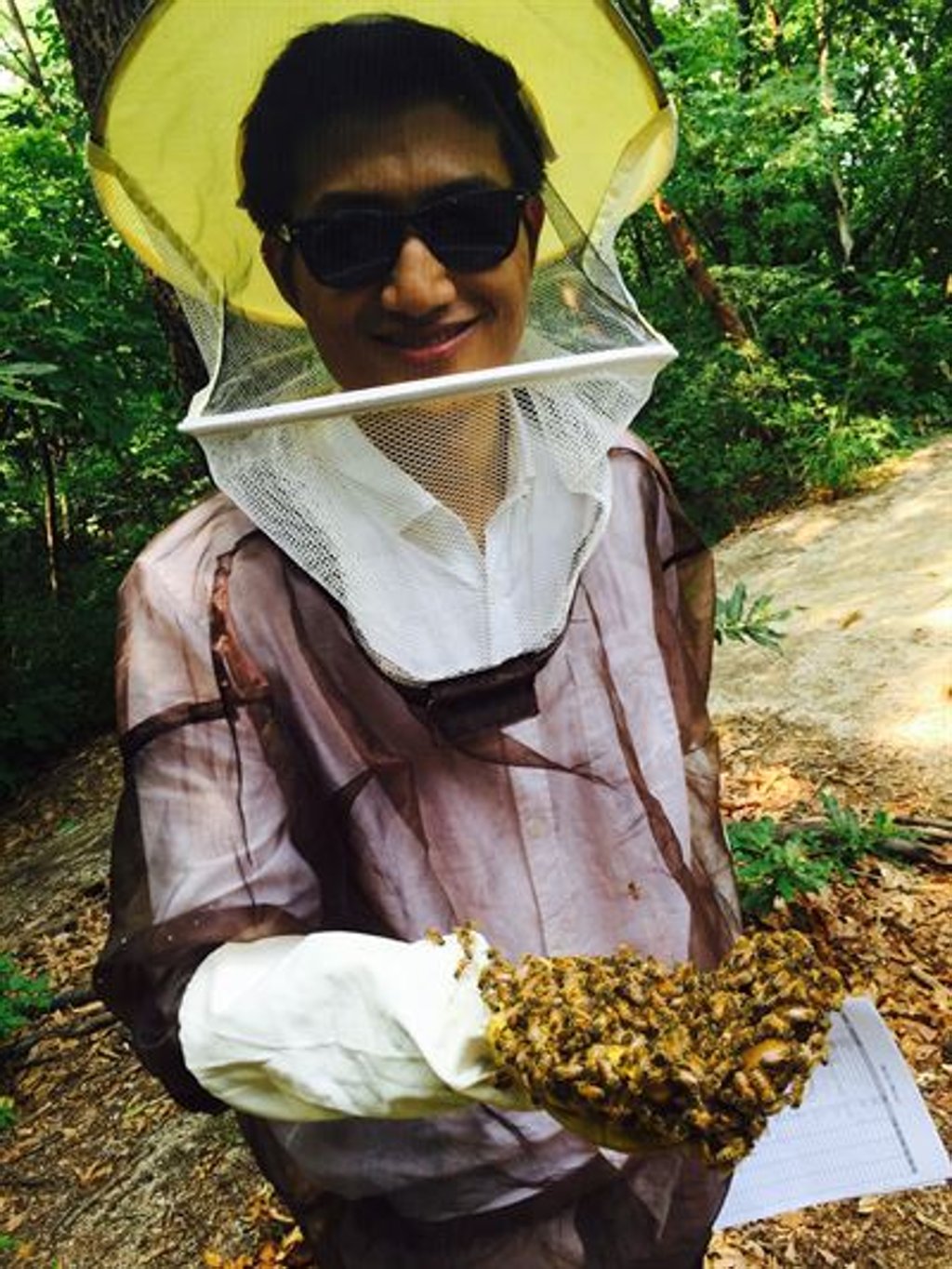 Park Jin, CEO of Urban Bees Seoul, is one of the urban beekeeping pioneers in South Korea. Photo: Urban Bees Seoul