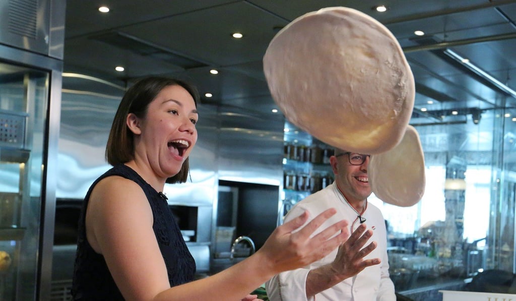 Alkira Reinfrank (left) learns the art from the master. Photo: Edmond So