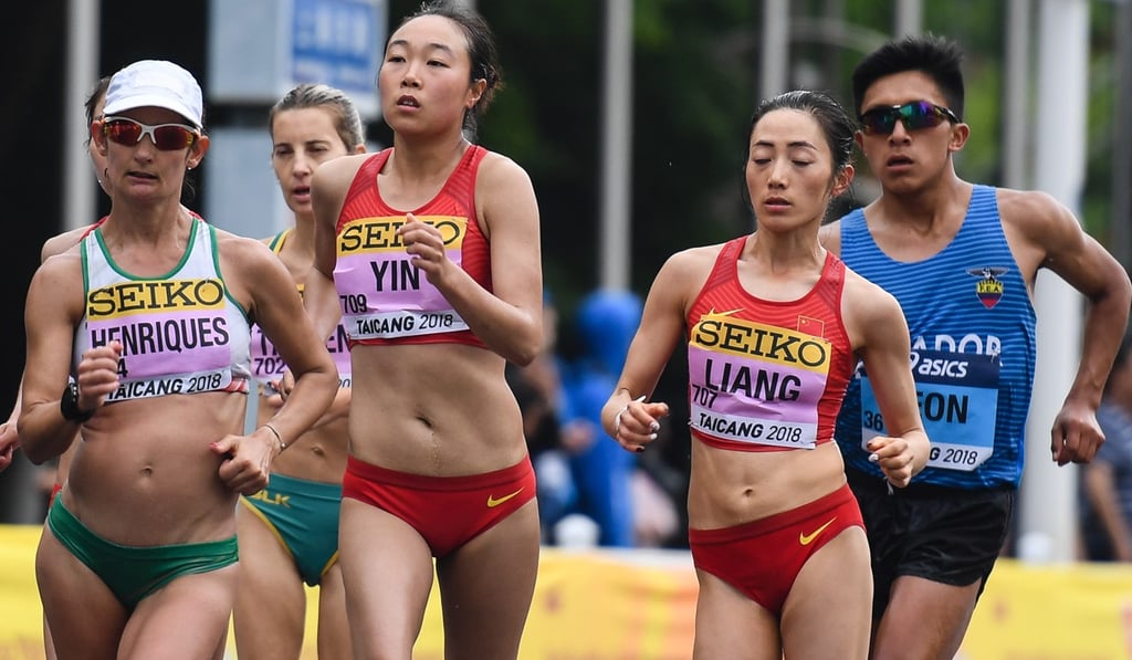China’s Liang Rui (second from right) and Yin Hang compete during the race. Photo: Xinhua China’s Liang Rui (second from right) and Yin Hang compete during the race. Photo: Xinhua