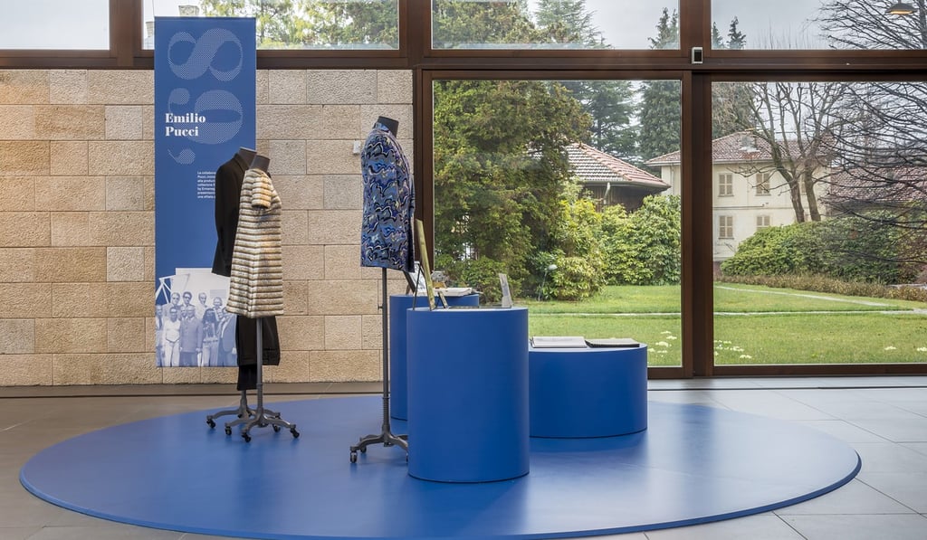 A display about a collaboration between Emilio Pucci and Ermenegildo Zegna in the 1960s. Photo: Andrea Pisapia/Spazio Orti 14 A display about a collaboration between Emilio Pucci and Ermenegildo Zegna in the 1960s. Photo: Andrea Pisapia/Spazio Orti 14