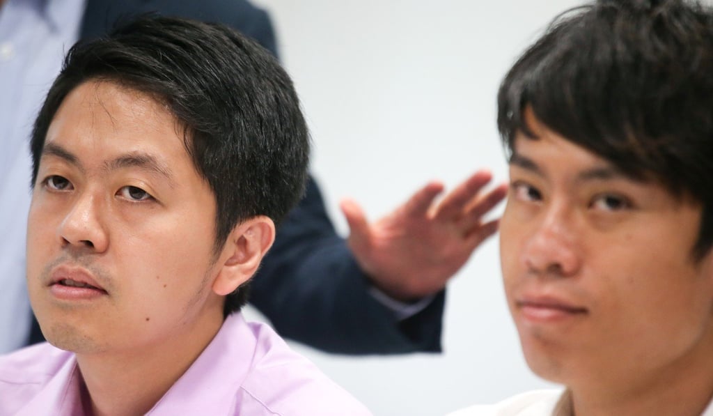 ‘He is still a friend’. Democratic Party lawmaker Roy Kwong (right) offered immediate support to his arrested colleague, Ted Hui. Photo: David Wong