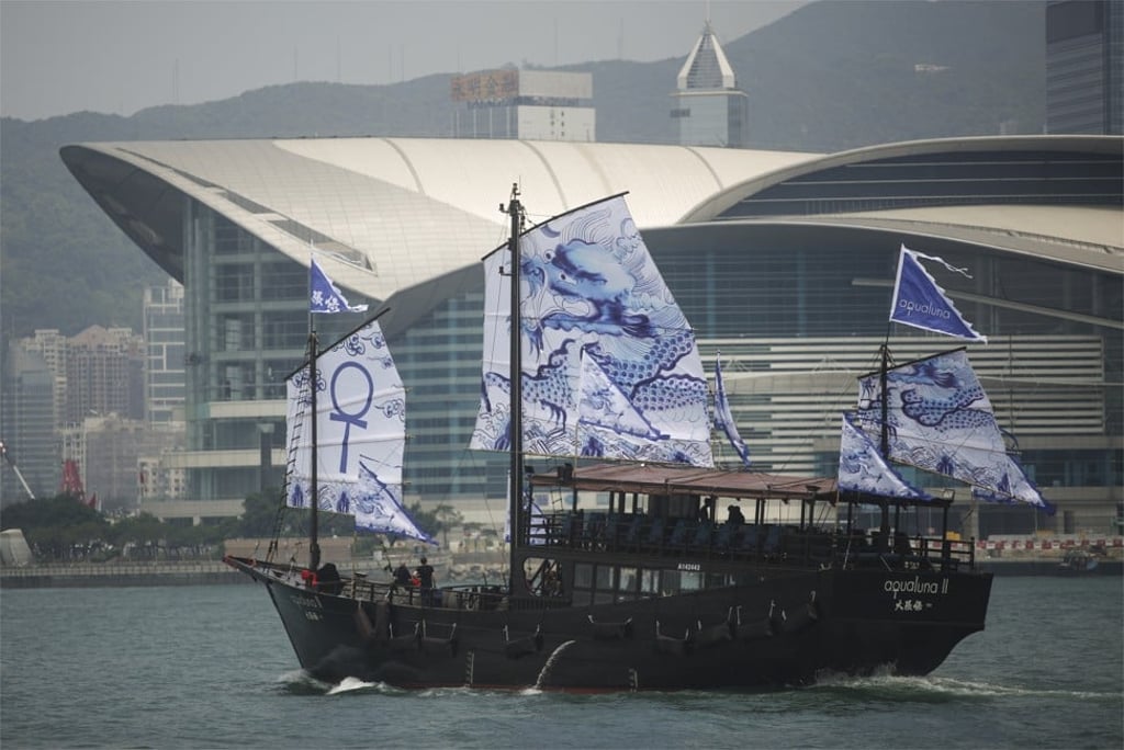 Aqua Restaurant Group's authentic Chinese heritage junk Aqua Luna II offers tours to Stanley, Lamma Island and Cheung Chau. Photo: Sam Tsang
