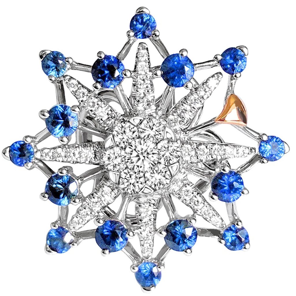Coronet By Reena Ahluwalia sapphire and diamond Inner Brilliance ring Coronet By Reena Ahluwalia sapphire and diamond Inner Brilliance ring