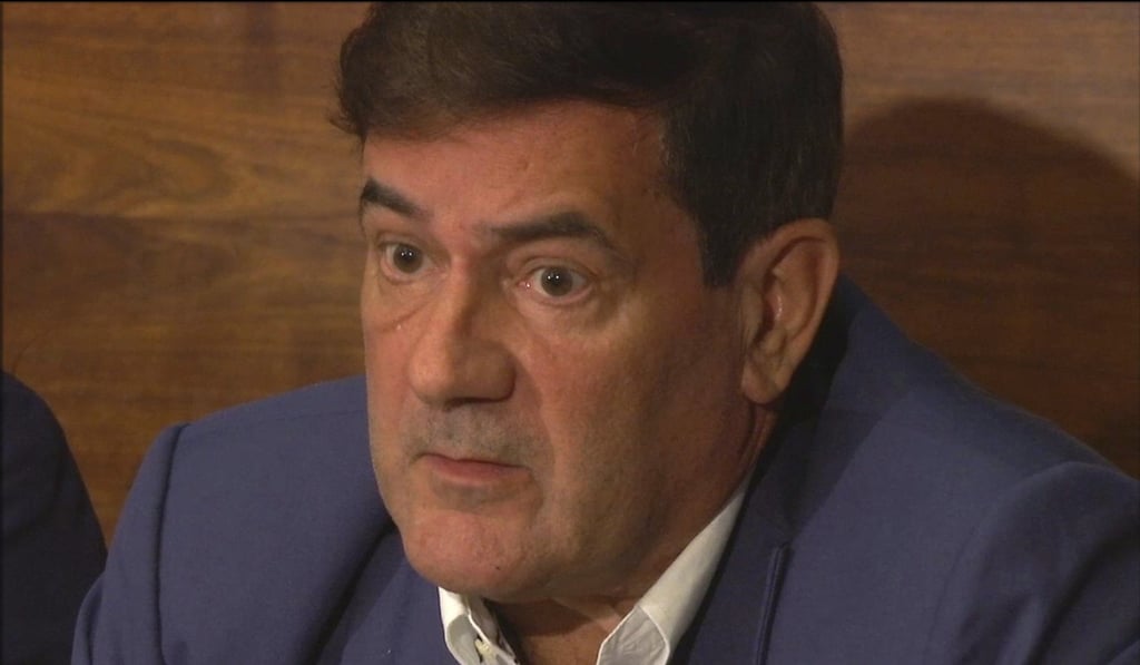 ThisApril 12 image from video, shows Herve Jaubert, a former agent of the French DGSE spy agency, speaking during a press conference at the Conrad Hotel in London, to address Jaubert’s failed efforts to help Sheikha Latifa bin Mohammad al-Maktoum flee Dubai. Photo: AP