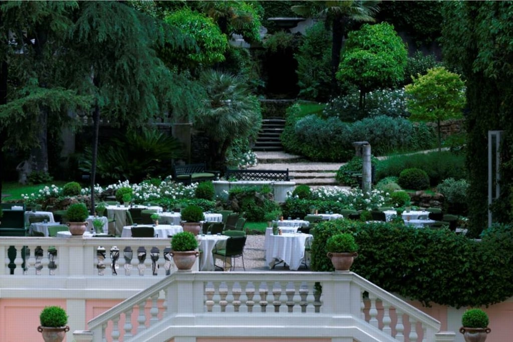 The garden at Hotel de Russie in Rome. The garden at Hotel de Russie in Rome.