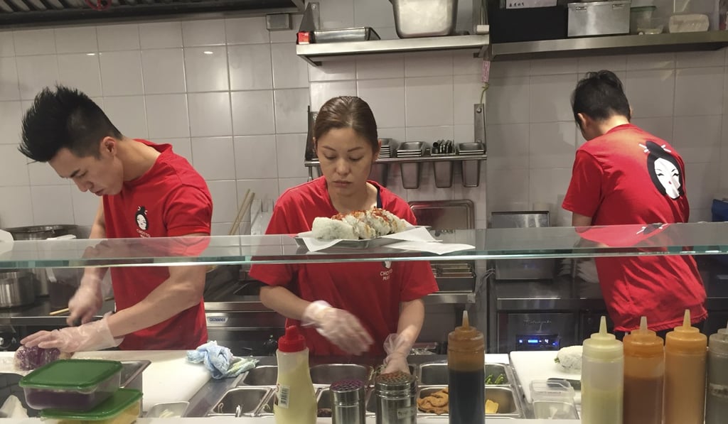 The cooks in action at Chotto Maki. Photo: Laurie Chen