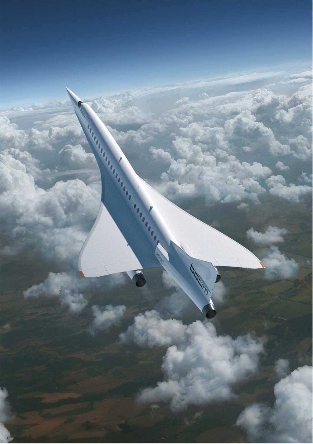 An artist’s rendering of US aviation start-up Boom's new supersonic jet. Photo: Handout