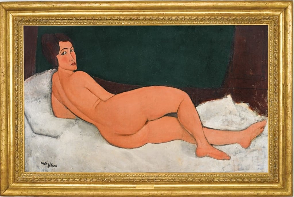 Amedeo Modigliani's masterwork “Nu Couché”. Picture: Sotheby’s Hong Kong