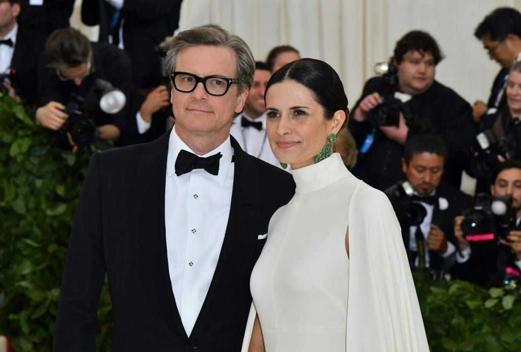 Livia Firth and Colin Firth arrive for The Met Gala 2018. Photo: AFP