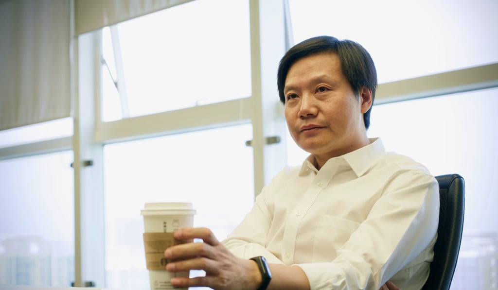 Lei Jun, CEO of Xiaomi, speaking at an interview at the company’s headquarters in Beijing. Photo: SCMP