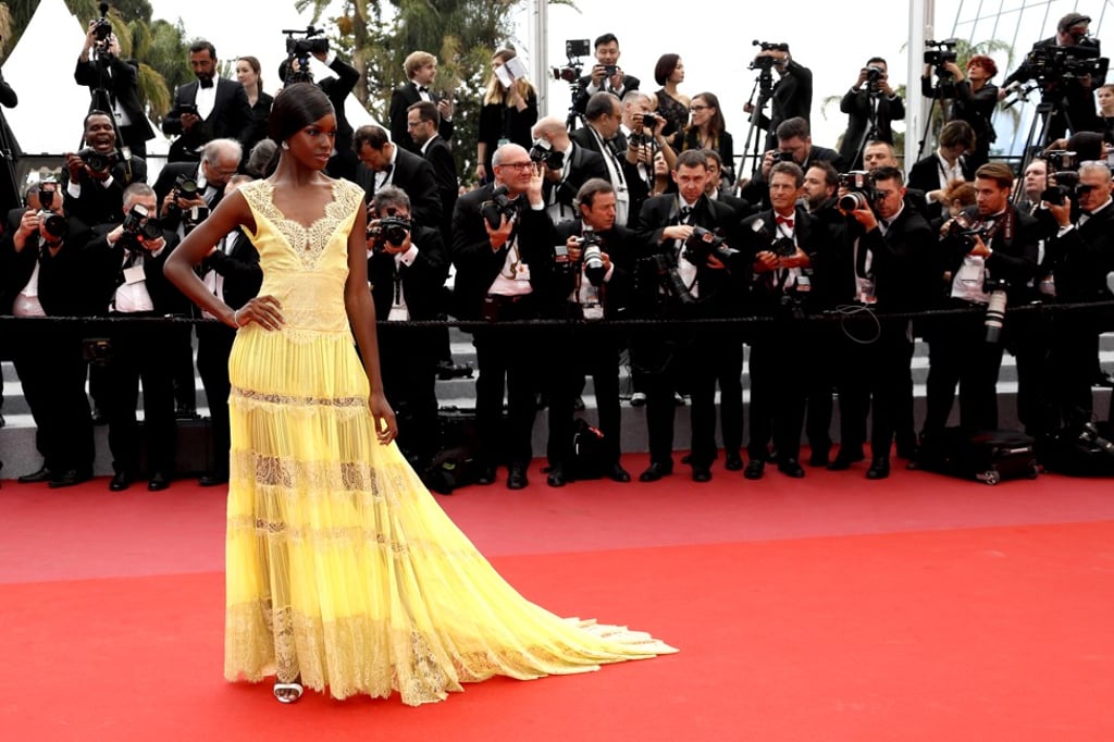 Model and designer Leomie Anderson poses on the red carpet during the 71st annual Cannes Film Festival in France on Wednesday. Photo: EPA-EFE