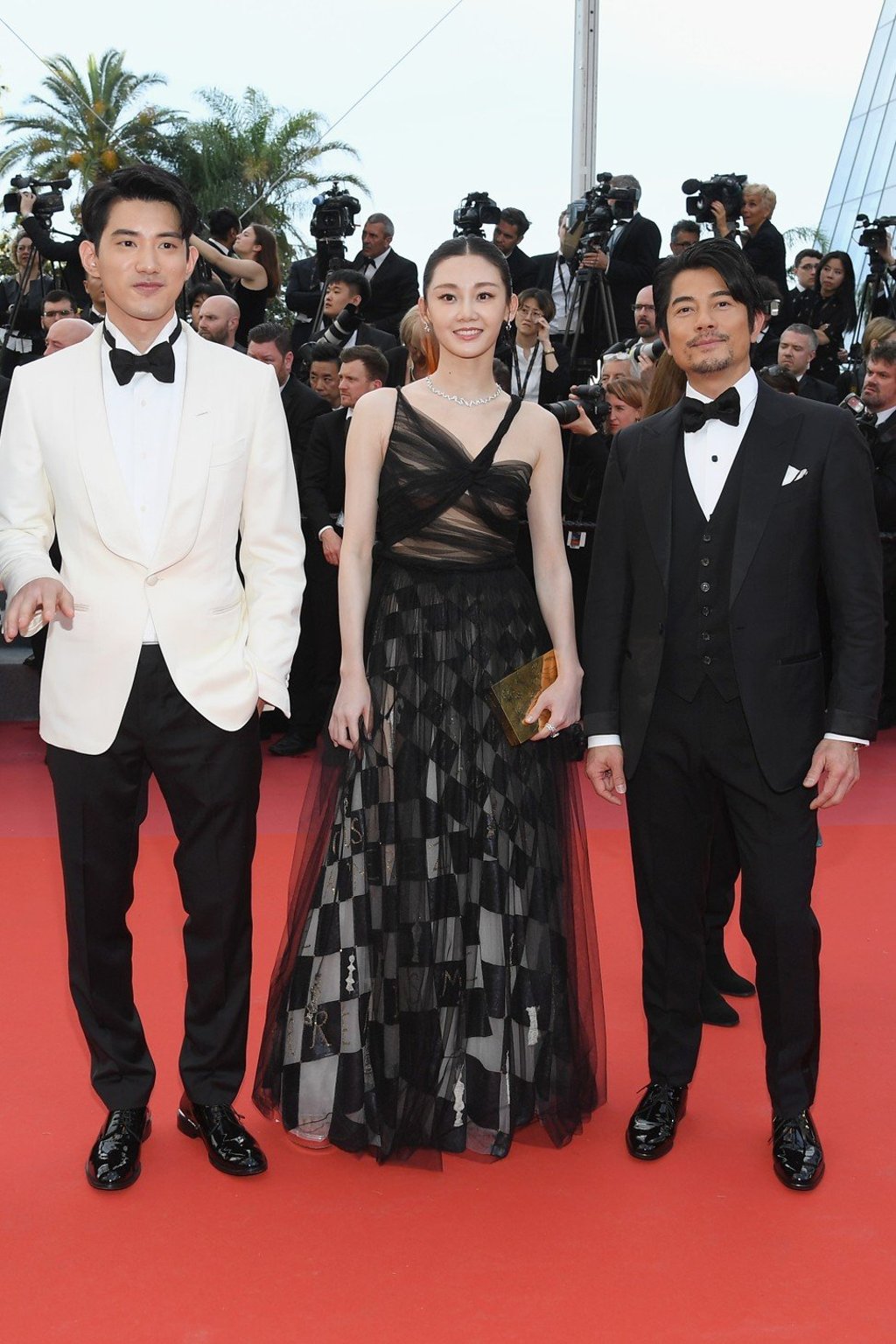 From left: actor Jerry Wu, actress Miao Miao and actor Aaron Kwok arrive for the screening of ‘Everybody Knows’ and the opening gala at the 71st Cannes Film Festival in France. Photo: Getty Images