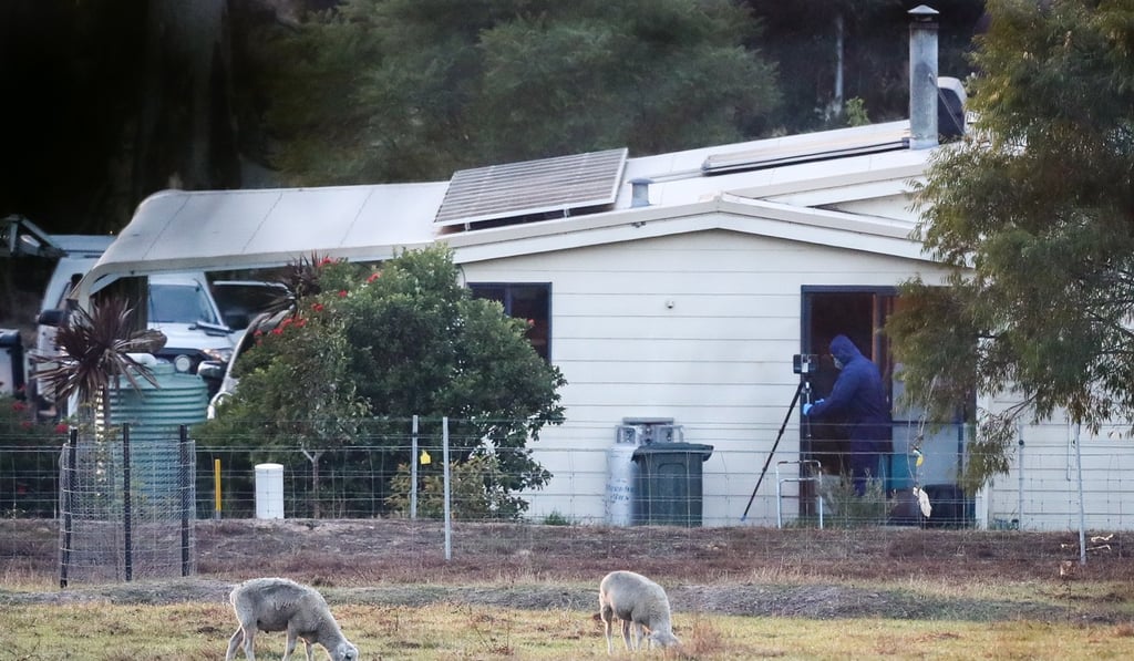 Police at the crime scene in Osmington, Western Australia. Photo: EPA