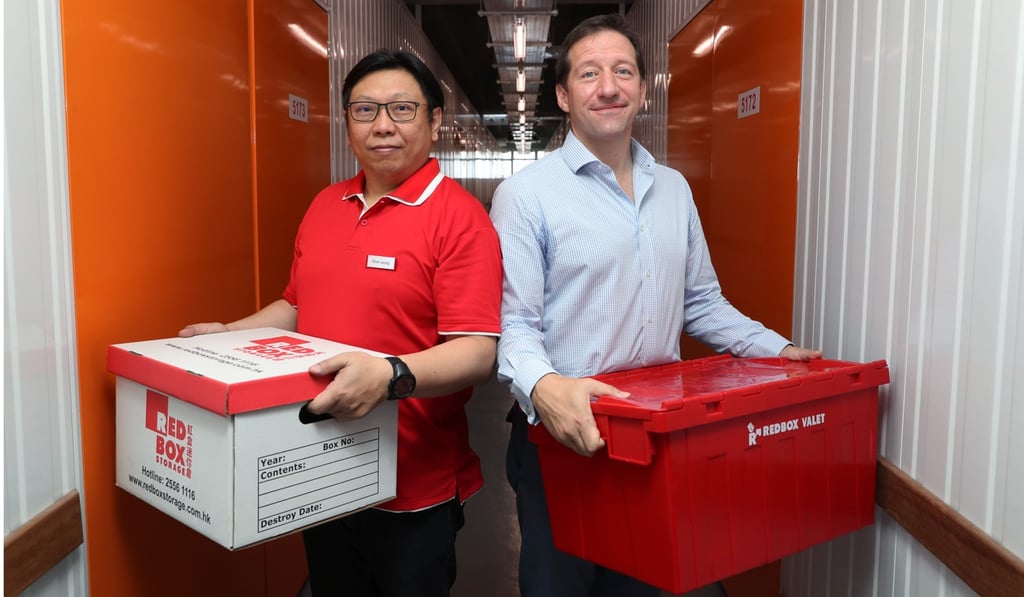 Oliver Leung, (left), chief operating officer of RedBox Storage, and CEO Simon Tyrell. Photo: K Y Cheng