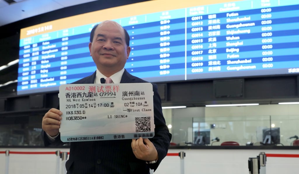 Francis Li said the MTR Corp was still in discussions with mainland authorities about timetables for services on the new high-speed rail line. Photo: Sam Tsang