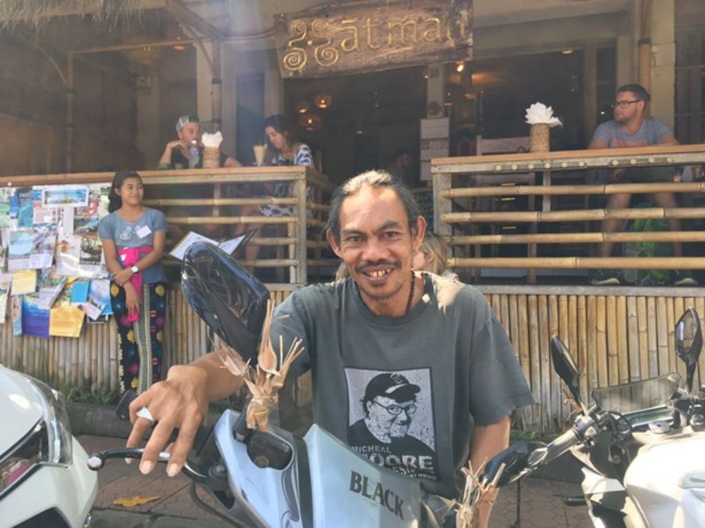 Putu Sudiwiadnya says his reluctance to rent motorcycles to Indonesians is not racially motivated – he is just trying to manage the risks.