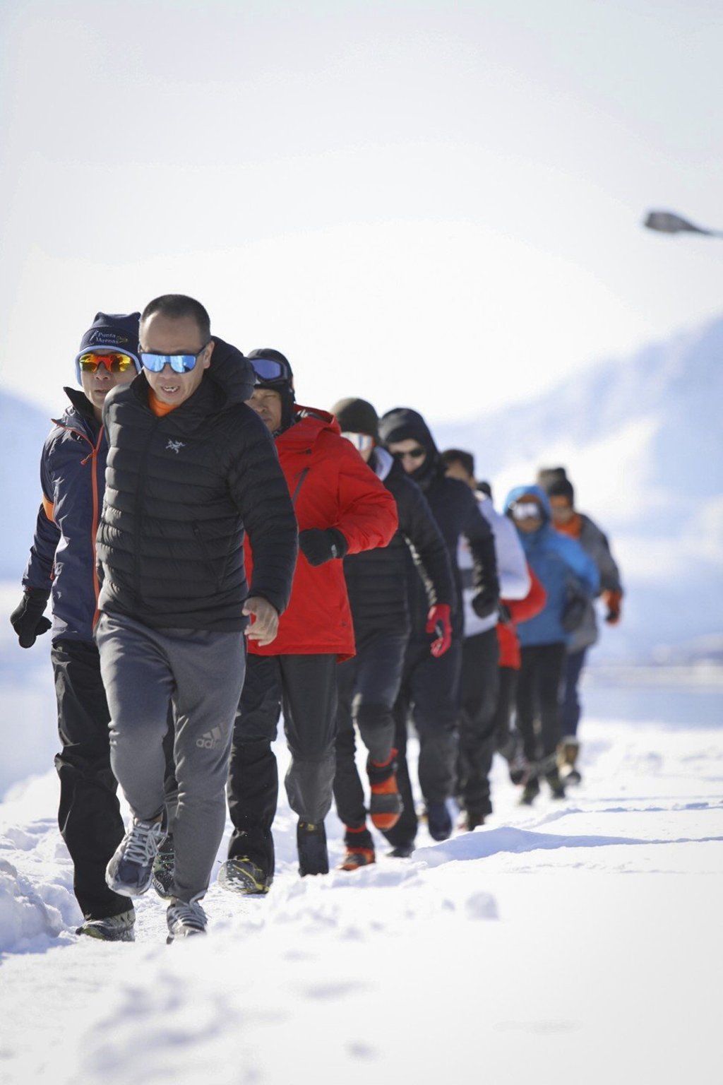 Gary Leung (left) and Andy Chik work out for the North Pole Marathon.